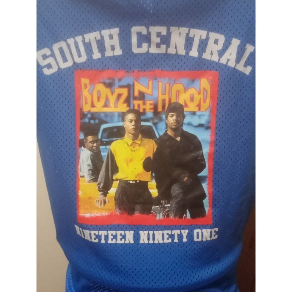 Boyz in the Hood South Central 1991 Jersey Button Up Shirt Men’s Medium M Blue - Picture 7 of 11